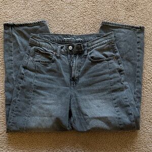 Old Navy Women's Black High-Rise Barrel Leg Jeans